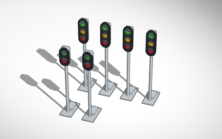 3D design Rail signal - Tinkercad