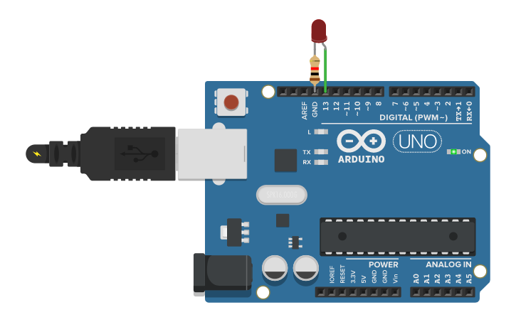 Circuit design 555 Timer Led Flasher Easy - Tinkercad