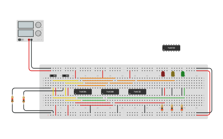 Circuit design Digital logic lab Project - Tinkercad