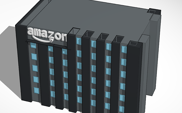 3D design Amazon building - Tinkercad