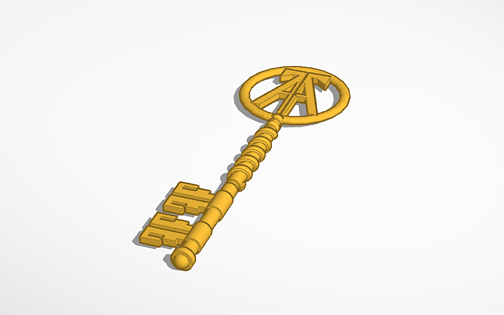 Key Ready 3D design Bronze Key Ready Player One - Tinkercad