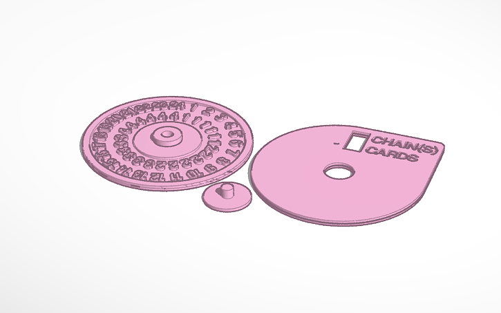 3D design Keyforge Chain Counter Dial - Tinkercad