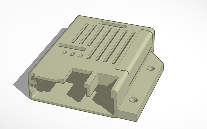 3D design Raspberry Pi Case with Mounting Bracket - Tinkercad