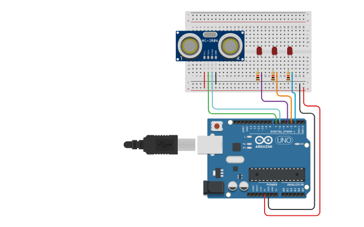 Circuit design Ejemplo HC04 - Tinkercad