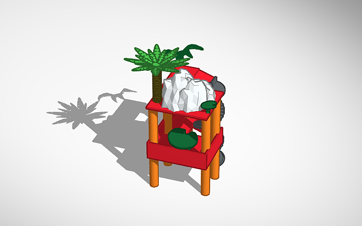 3D design Aquarium tower for amphibians - Tinkercad