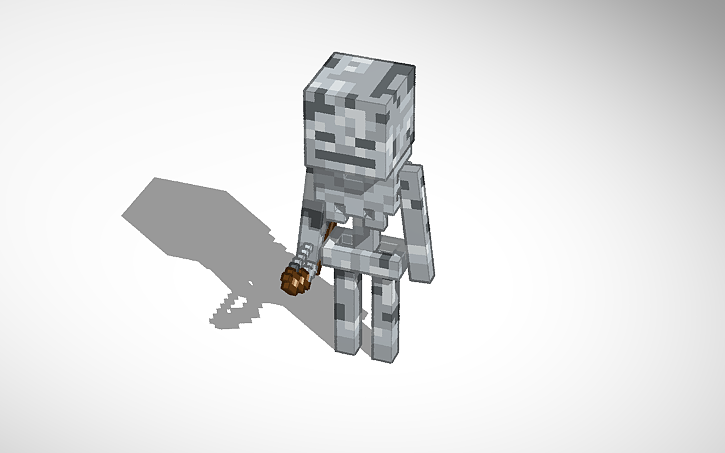3D design Minecraft Skeleton - Tinkercad