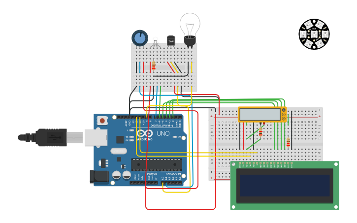 Circuit design thermostat - Tinkercad