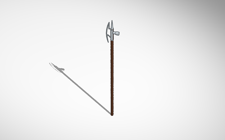 Simplistic Halberd 3D design halberd - Tinkercad