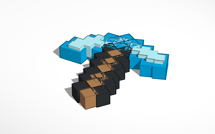 3D design Minecraft Pickaxe - Tinkercad