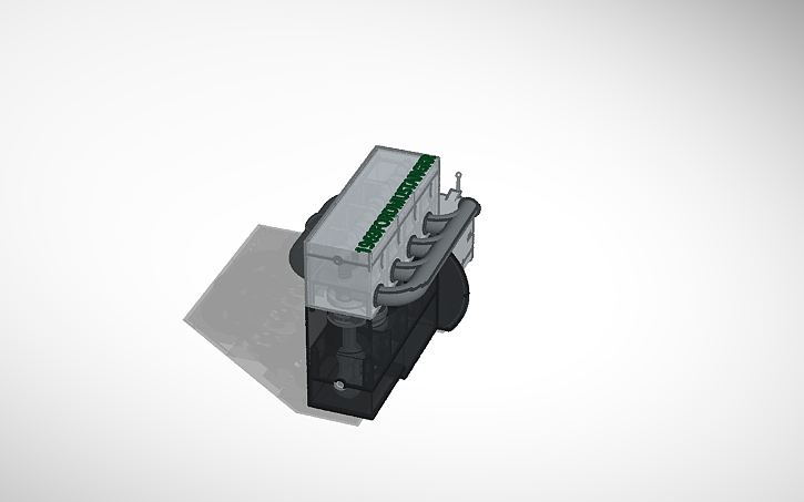 3D design 4 Cylinder Engine - Tinkercad