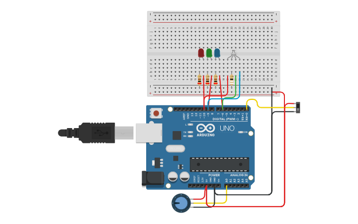 Circuit design rgb lighting - Tinkercad
