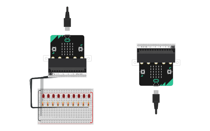 Circuit design Micro Bit - Tinkercad