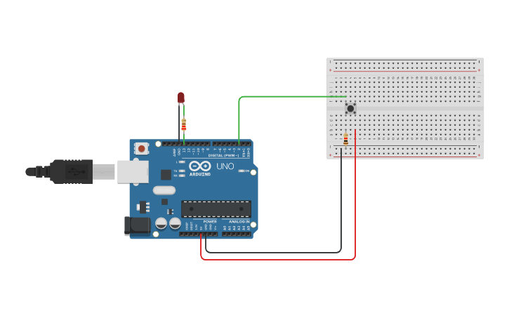 Circuit design pulsador arduino - Tinkercad