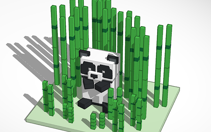 3D design Minecraft panda for Onzyru🥰 - Tinkercad