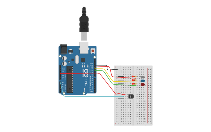 Circuit design arduino con LM35 - Tinkercad