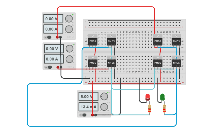 Circuit design RS-trigger - Tinkercad
