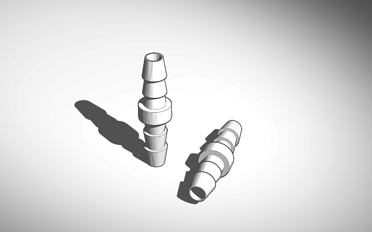 3D design 1/4 Inch Hose Barb - Tinkercad
