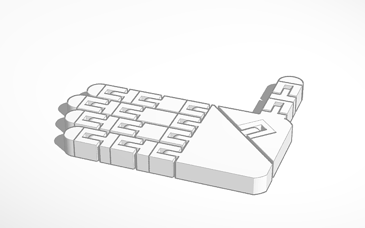 3D design Flexi Hand - Tinkercad