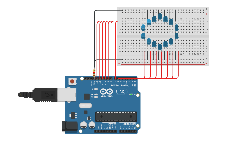 Circuit design Circle - Tinkercad