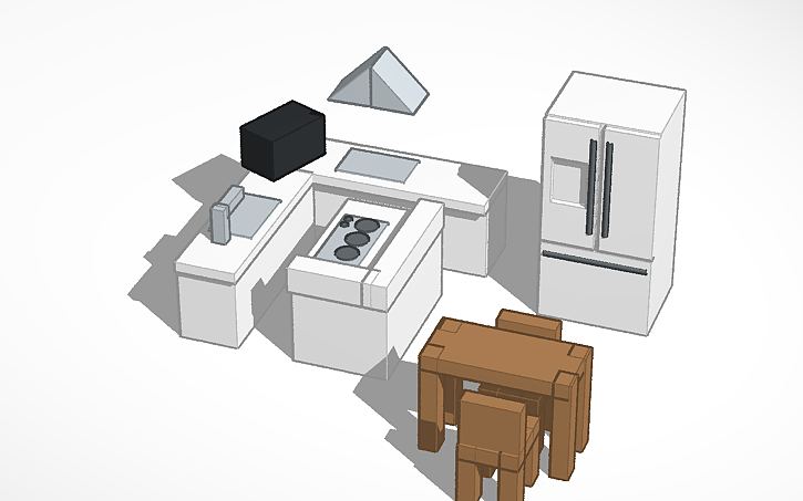 3D design kichen - Tinkercad