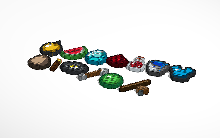 3D design Copy of Minecraft Items - Tinkercad