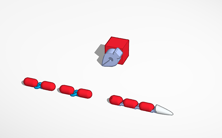 3D design flexi snake - Tinkercad