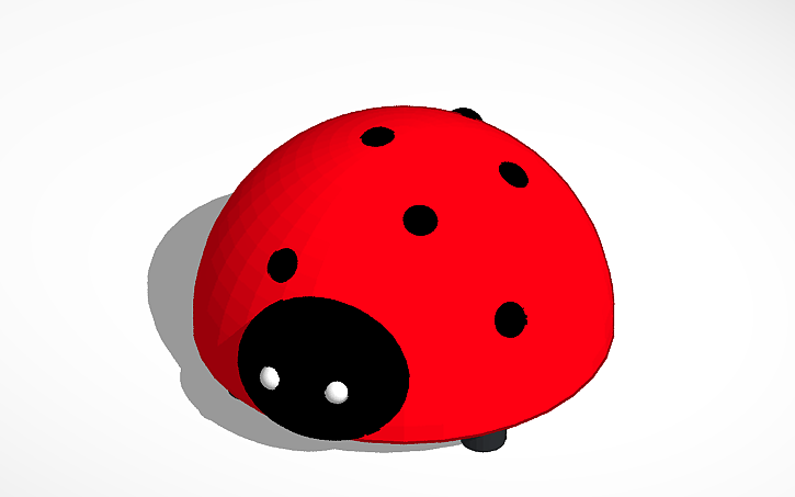 3D design lady bug - Tinkercad