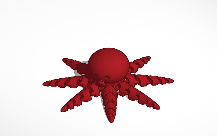 3D design Cute Mini Octopus v.3 - Tinkercad