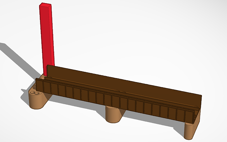 3D design Large LEGO Railroad Drawbridge - Tinkercad