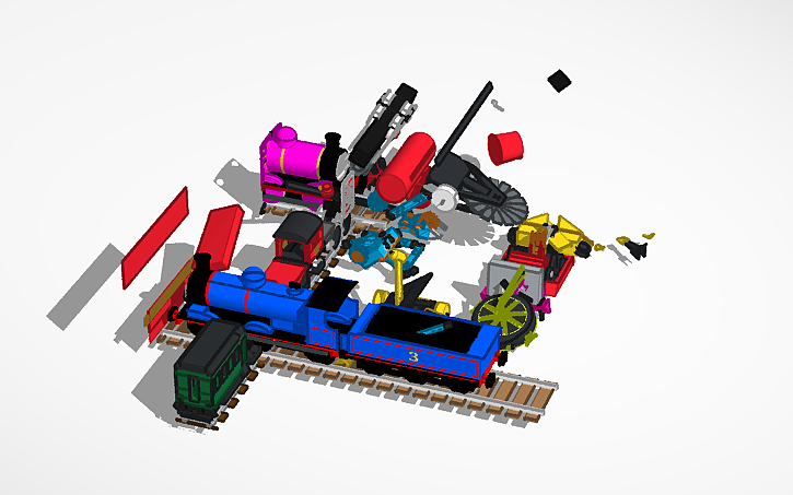 3D design Train Wrecks 6 and 7! - Tinkercad