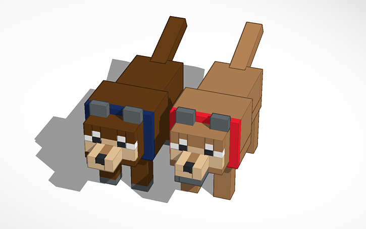 3D design Copy of Minecraft Dog - Tinkercad