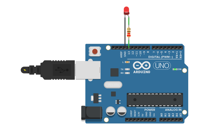 Circuit design Arduino Uno R3 - Tinkercad