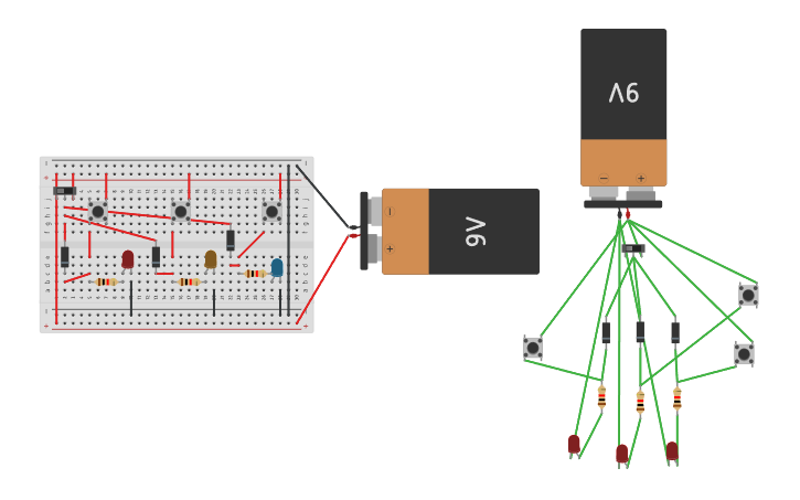 Circuit design Circuit challenge - Tinkercad