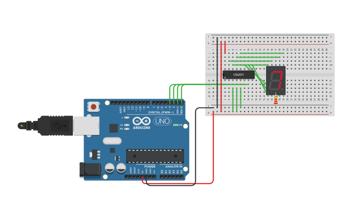 Circuit design Roll Number Display 102203367 - Tinkercad