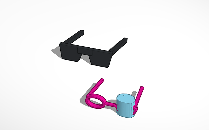 3D design Color blind glasses frame - Tinkercad