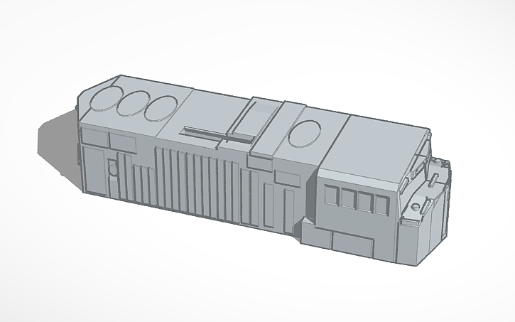 3D design Trackmaster SD70M shells - Tinkercad
