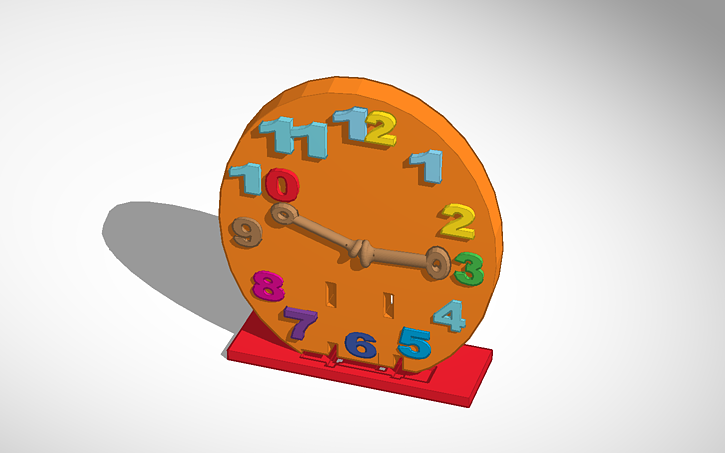 3D design Adams_Teaching Clock - Tinkercad