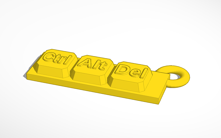 3D design Computer Key Chain - Tinkercad