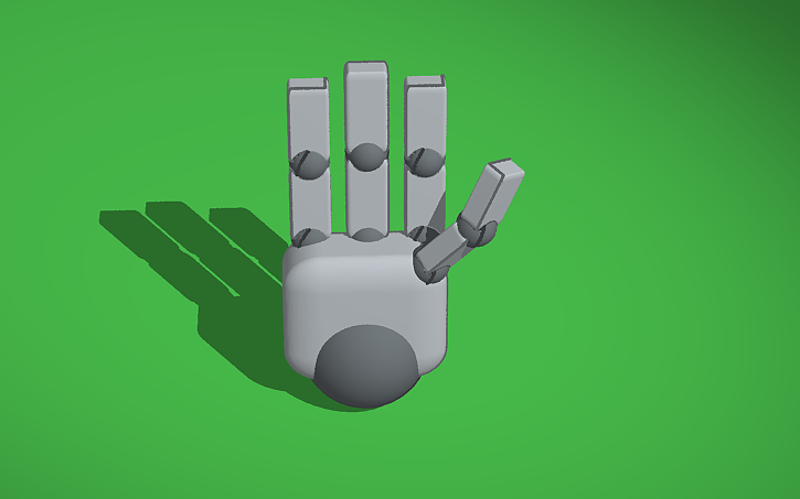 3D design prosthetic hand - Tinkercad