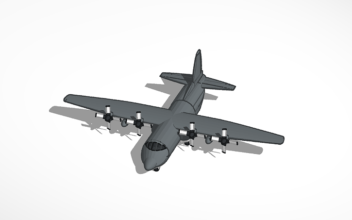 3D design C-130H Hercules - Tinkercad