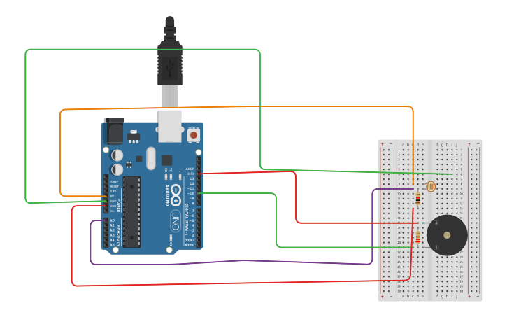 Circuit design Light-Dependent LED System - Tinkercad