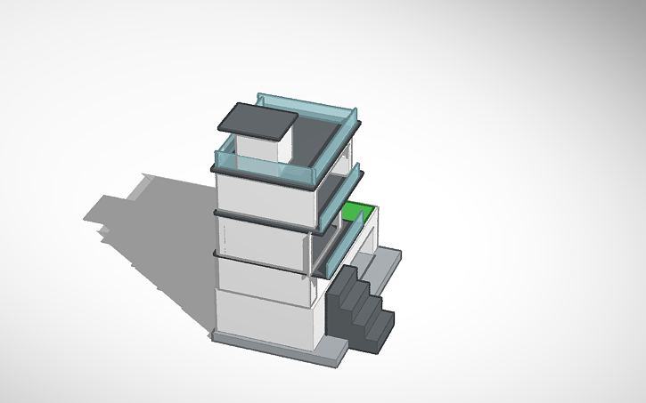 Modern Tinker 3D design Modern House - Tinkercad