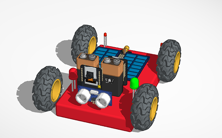 3D design sensor car - Tinkercad