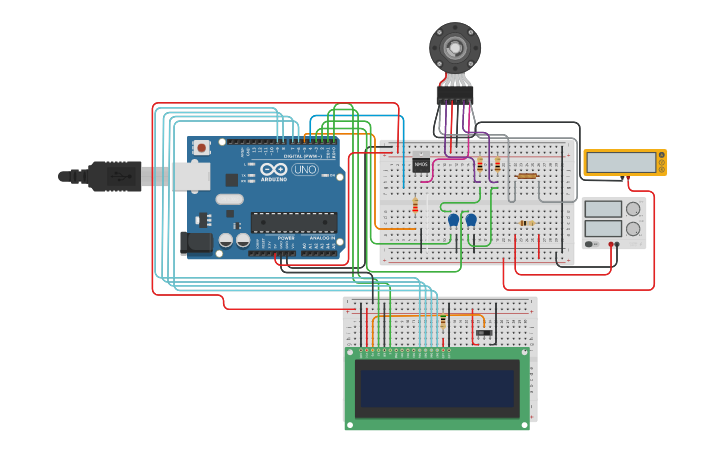 Circuit design Black DC Motor with Encoder - Tinkercad