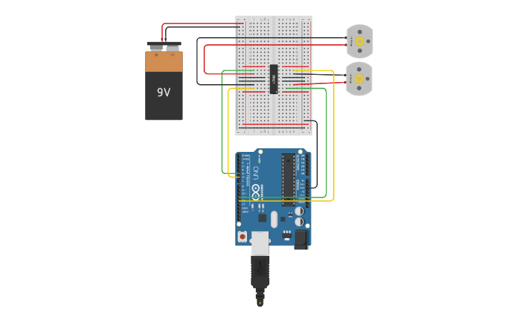 Sumobot Arduino Design Circuit design Sumo Bot - Arduino - Lab 2 - Tinkercad