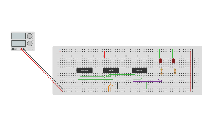 Circuit design Copy of Gated D latch using NOR - Tinkercad