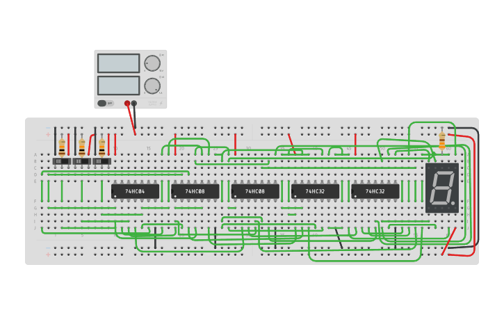 Circuit design AST 122 - GUANZON - BIT 1-B - DECODER USING 7 SEGMENTS ...
