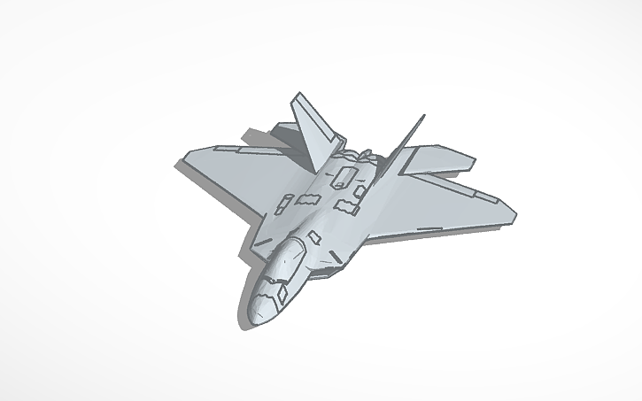 3D design F22 Raptor Model - Tinkercad