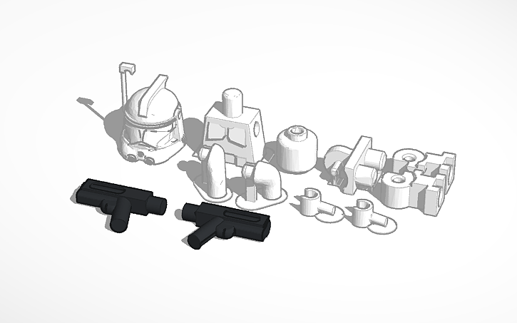 3D design LEGO Star Wars ARC Trooper - Tinkercad