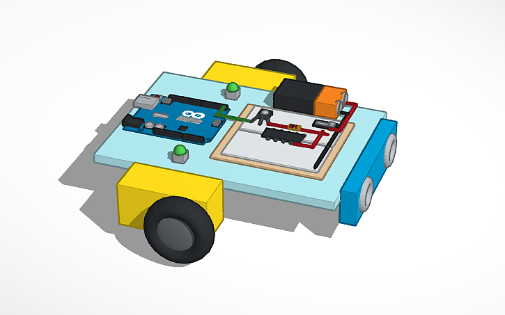 Arduino Carrito 3D design Carrito Arduino - Tinkercad